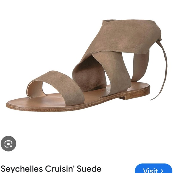 Seychelles womens leather strappy flat sandals size 8 made in Italy - Picture 6 of 6